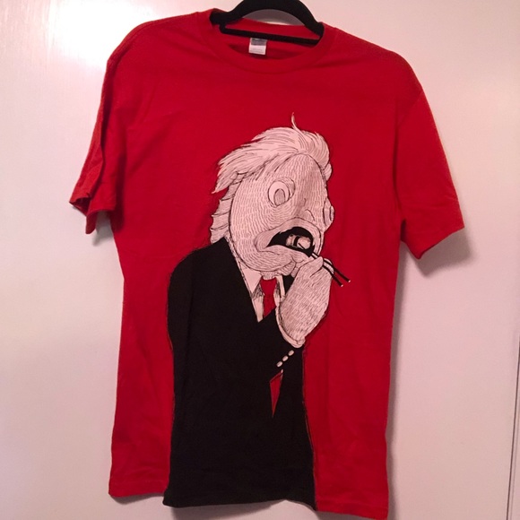 1st Edition Threadless tee “I Love Sushi” - business fish-man eats man - Picture 1 of 3